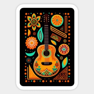 Guitar illustration Sticker